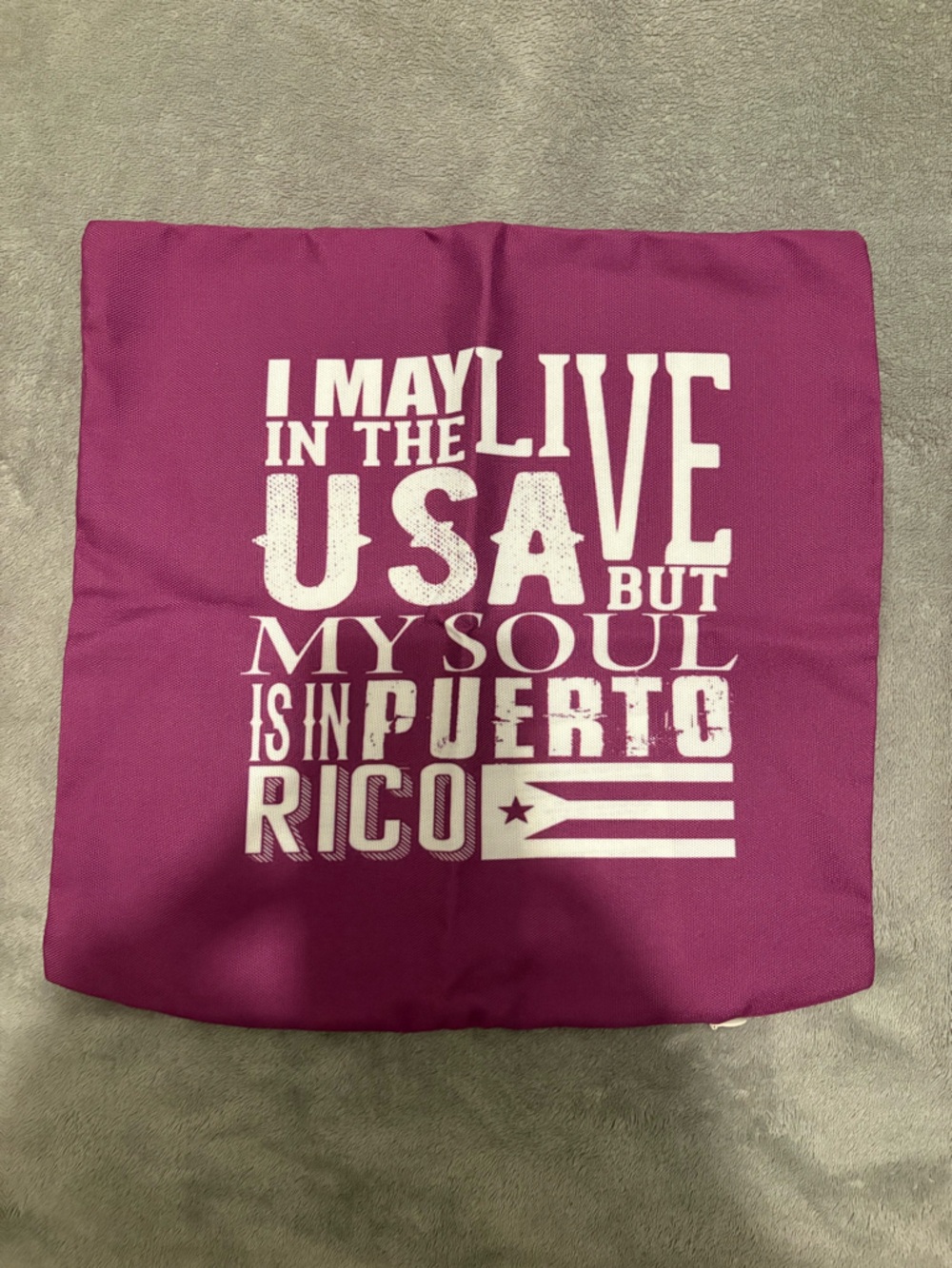 Purple Graphic Throw Pillow Cover - Puerto Rico themed